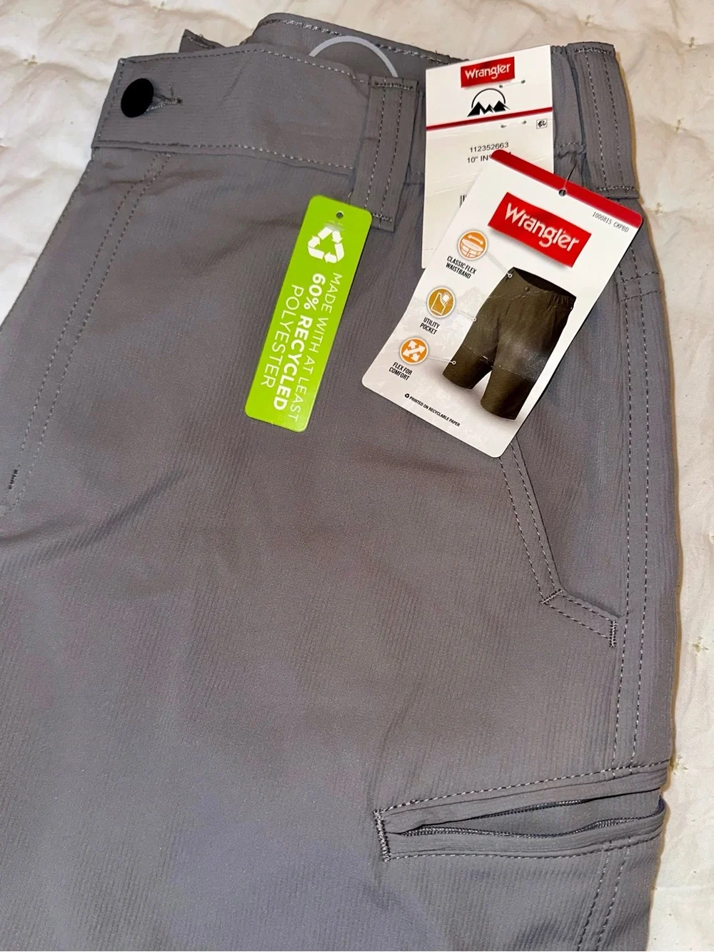 Wrangler Men's Gray Athletic Performance Shorts